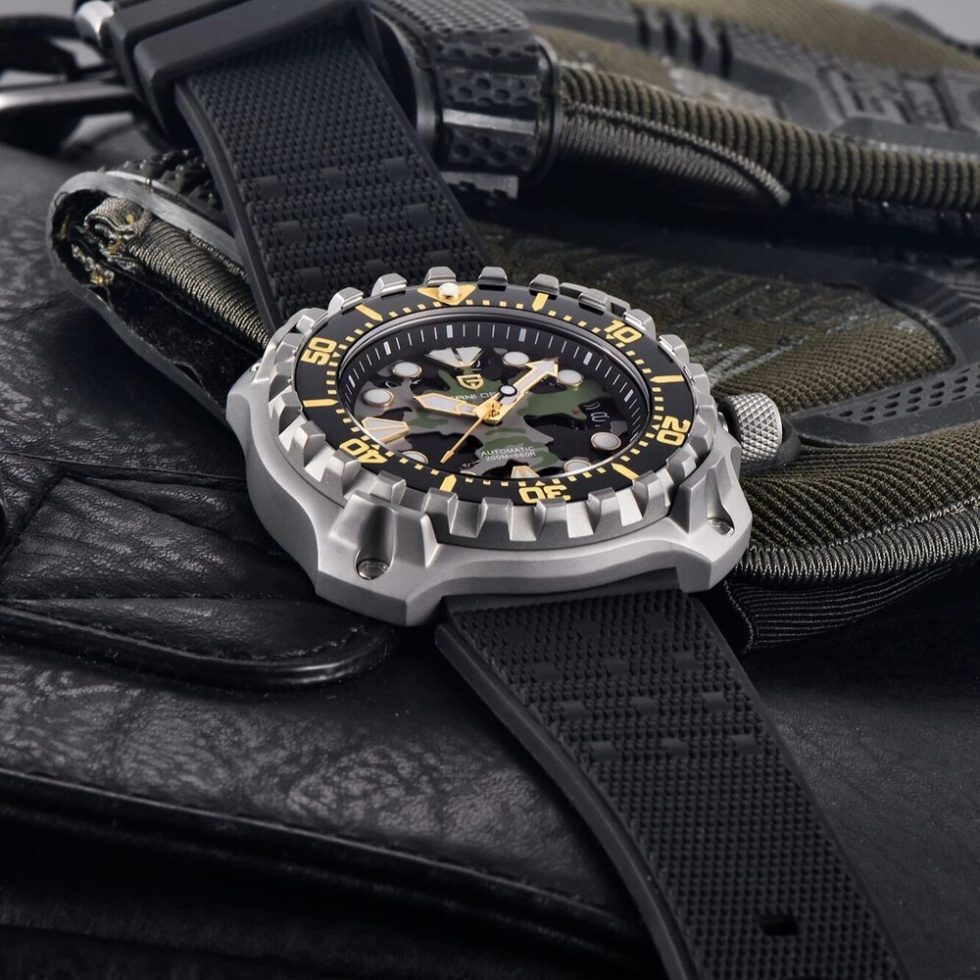 large Часы мужские Pagani Design YN009 Silver-Camo 0